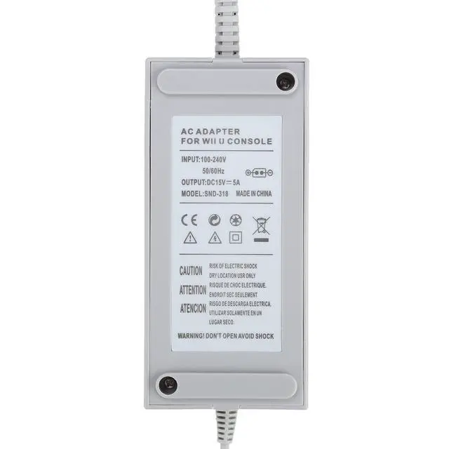 Alt view image 5 of 7 - Charger for Wii U Console, AC Adapter Power Supply Charging Cable Cord Replacement for Nintendo Wii U Console