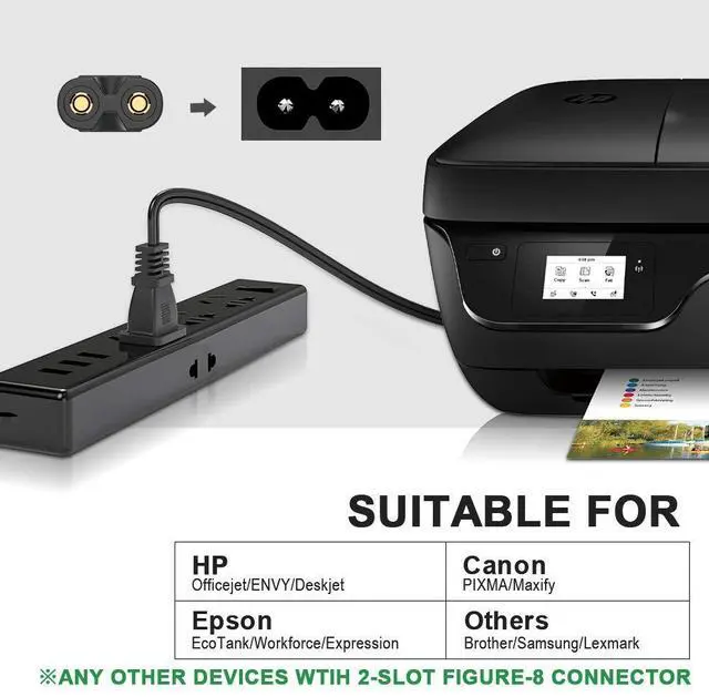 Alt view image 3 of 7 - 6Ft AC Power Cord for Xbox One S/X,Xbox 1x/1s,PS5 PS4 PS3 PS2 PlayStation 5 4 Slim Game Console,Replacement Plug Power Cable