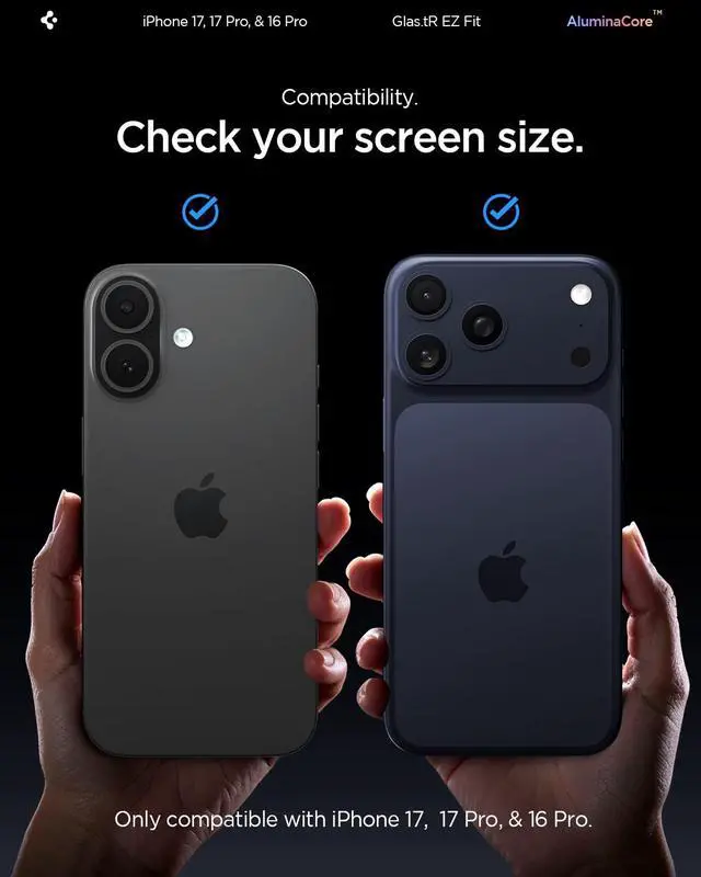 Alt view image 2 of 7 - GlasTR EZ FIT Screen Protector for iPhone 17 Pro, 17, 16 Pro