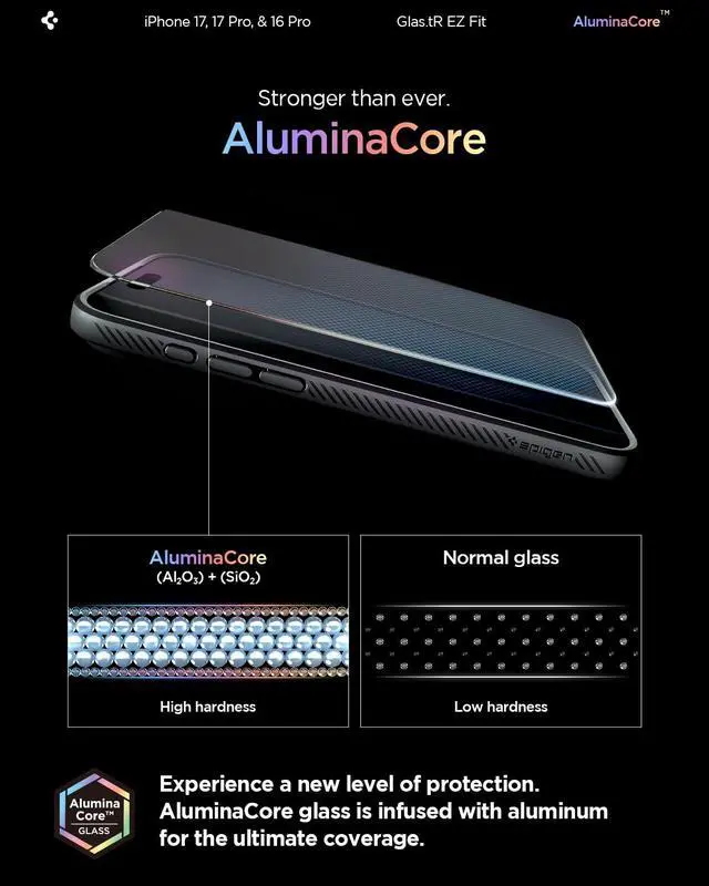Alt view image 3 of 7 - GlasTR EZ FIT Screen Protector for iPhone 17 Pro, 17, 16 Pro