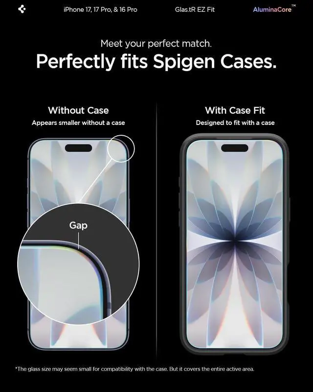 Alt view image 6 of 7 - GlasTR EZ FIT Screen Protector for iPhone 17 Pro, 17, 16 Pro