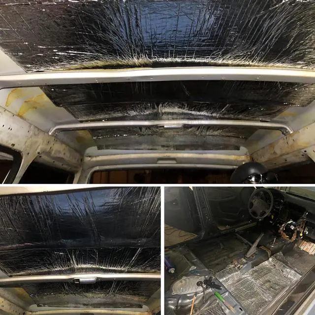 Alt view image 7 of 7 - Car Heat Sound Deadening Insulation Mat - 197 Mil 16.1 Sqft Automobile Sound Deadening & Heat Insulation Material for Auto Hood Engine Roof Door and Trunk, Aluminum Foil Finish