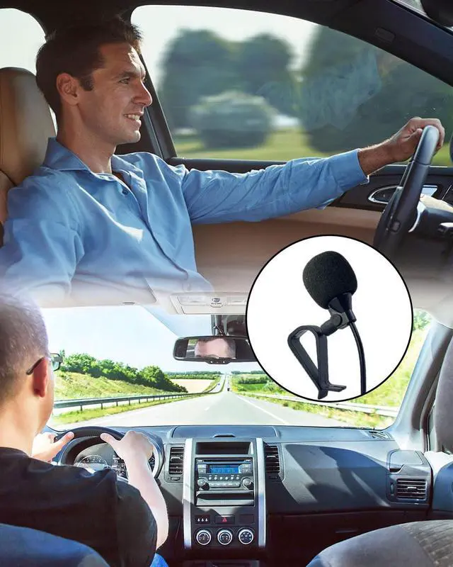 Alt view image 6 of 7 - Car Microphone 3.5mm for Vehicle Stereo Audio Radio GPS DVD Enabled Head Unit,Replacement Mic for Sony Pioneer Kenwood Boss JVC Jensen Alpine,3M Cable with 3.5mm to 2.5mm Adapter