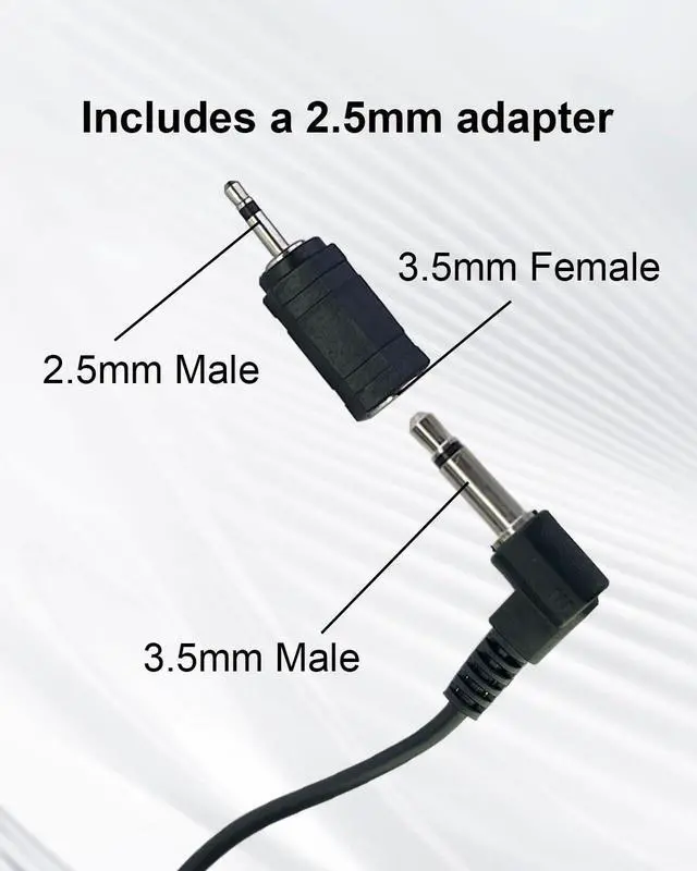 Alt view image 2 of 7 - Car Microphone 3.5mm for Vehicle Stereo Audio Radio GPS DVD Enabled Head Unit,Replacement Mic for Sony Pioneer Kenwood Boss JVC Jensen Alpine,3M Cable with 3.5mm to 2.5mm Adapter