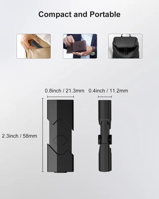 Alt view image 7 of 7 - 64GB USB C Flash Drive 2 in 1 Type C + USB 3.0 Flash Drive Dual OTG Retractable Type-C Thumb Drive Portable Memory Stick for iPhone 17/16/15 iPad Pro Android Smartphone Tablet PC (Black)