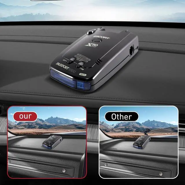 Alt view image 3 of 7 - Radar Detector Bracket with Dashboard Hook Ring Installation, No Installation Tools Required, Easy to Install, Compatible with Radar Detectors with Flat and Hard Bottom (2PCS)