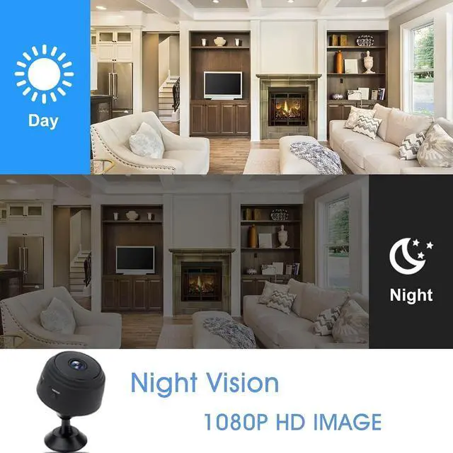 Alt view image 3 of 7 - Secret Camera Spy Camera WiFi Home Security Camera Mini Hidden Camera Video Recorder Night Vision Live Feed Playback Phone App Control Nanny Cam Pet Camera