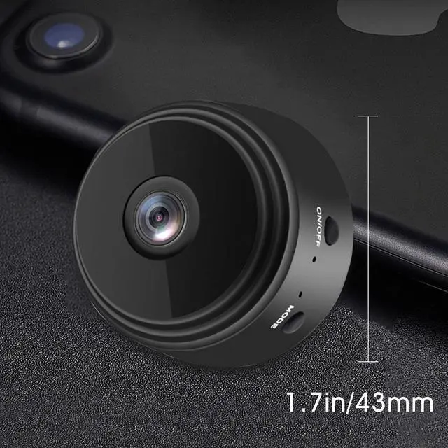 Alt view image 6 of 7 - Secret Camera Spy Camera WiFi Home Security Camera Mini Hidden Camera Video Recorder Night Vision Live Feed Playback Phone App Control Nanny Cam Pet Camera