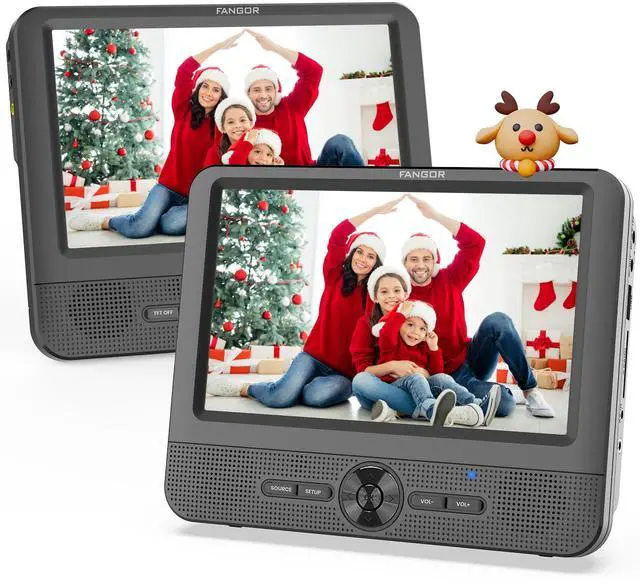 Main image of 7.5 Inch Dual Car DVD Player, Portable Headrest Video Player for Car with 5 Hours Rechargeable Battery, Last Memory, AV Out/in, Support USB/SD/Sync TV, All Regions (1 Player+1 LCD Screen)