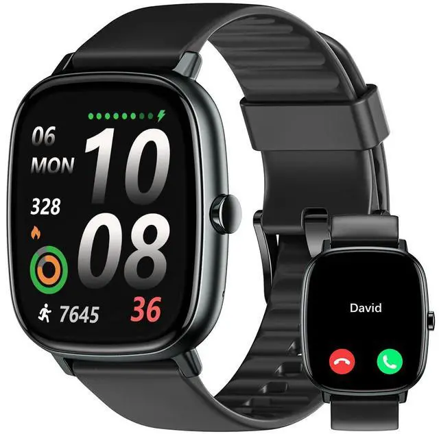 Main image of Smart Watches for Men Women with GPS Built-in, Answer/Make Calls, 1.95" Smartwatch for iPhone/Android Phones, Fitness Watch with Heart Rate/Sleep Monitor 100+ Sports Modes IP68 Waterproof (Black)