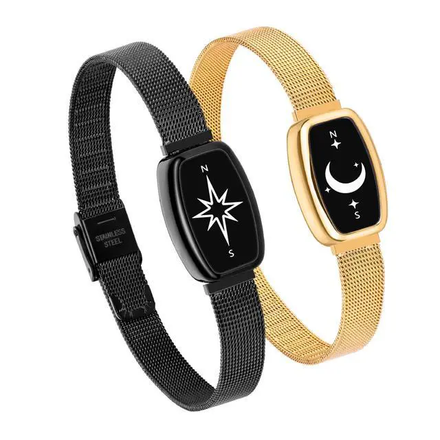 Alt view image 5 of 5 - Long Distance Touch Bracelets for Couples, Vibration & Light up | Long Distance Couples Bracelets Relationship Gifts for Girlfriend Bluetooth Pairing Jewelry Xmas Gifts