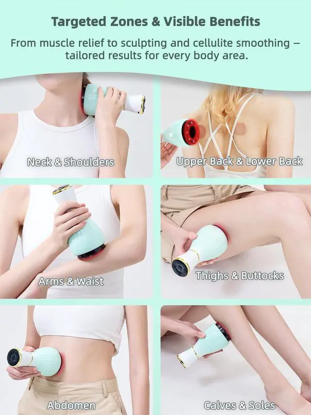 Alt view image 5 of 6 - Electric Cupping Kit for Massage Therapy with Heat Cellulite Massage Tool, Lymphatic Drainage Massager, Pain Relief for Back, Neck & Shoulders Moving & Static Cupping Set for Body Sculpting