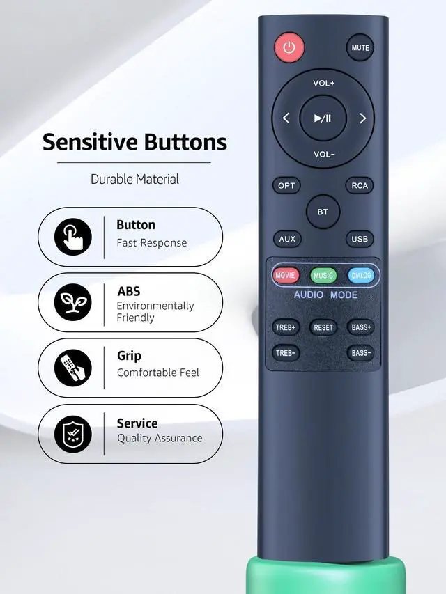 Alt view image 4 of 7 - Replacement Sound Bar Remote Control for Norcent BYL Bestisan MEGACRA Soundbar Speaker, Compatible with Norcent MB-3221NS MB-3220 MB-2521 Soundbar Home Theater System
