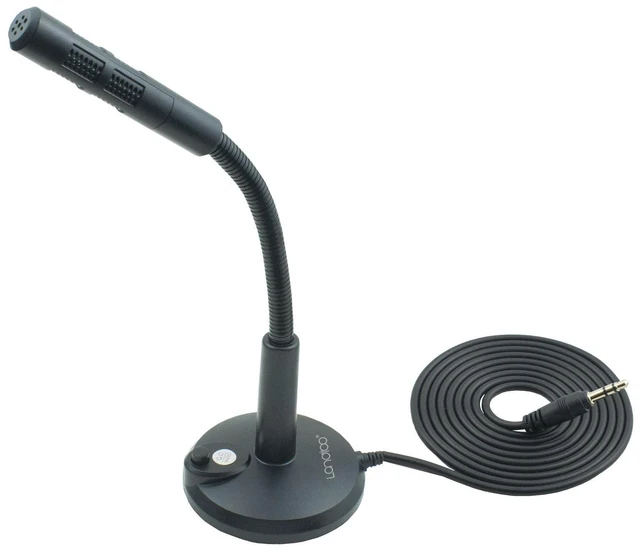 Main image of 3.5mm Male Microphone, Plug and Play Desktop Laptop gooseneck Microphone, Suitable for Games, Meetings, Recording, podcasts, Games, and Online Chat