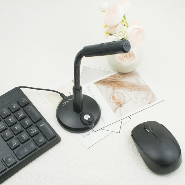 Alt view image 5 of 5 - 3.5mm Male Microphone, Plug and Play Desktop Laptop gooseneck Microphone, Suitable for Games, Meetings, Recording, podcasts, Games, and Online Chat
