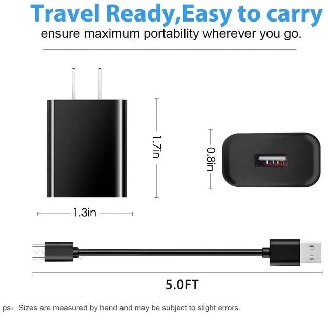 Alt view image 6 of 6 - Replacement Bose SoundLink Color Bluetooth Speakers I II III 3 Micro USB Wall Charger Charging Cord for Bose SoundLink Mini 2 II, SoundLink Micro, Revolve Plus QC20 QC35 SoundSport Free Headphones