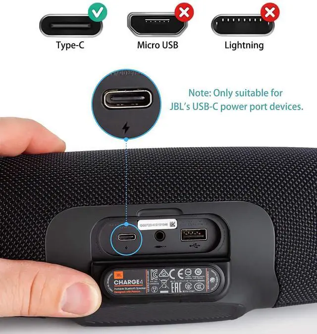 Alt view image 2 of 6 - USB Charger Charging Cable Cord Compatible with for JBL Charge 4, Charge 5, Charge 6, JBL Flip 5,Flip 6, Flip 7, JBL Pulse 4, Pulse 5, Clip4, Clip5, JRPOP Wireless Bluetooth Earphones Speakers