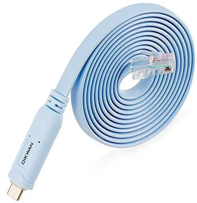 Main image of 10ft USB-C to RJ45 Serial AdapterUSB C to Console Cable Essential Accessory of Cisco, NETGEAR, Ubiquity, LINKSYS, TP-Link Routers/Switches for Laptops