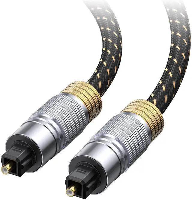 Main image of Premium Optical Audio Cable 6ft (Toslink Optical Cable for Soundbar, Digital S/PDIF Cord) - Ideal for Hi-Fi Audio with Samsung, Sonos, Sony, Bose Soundbars, 6 Feet