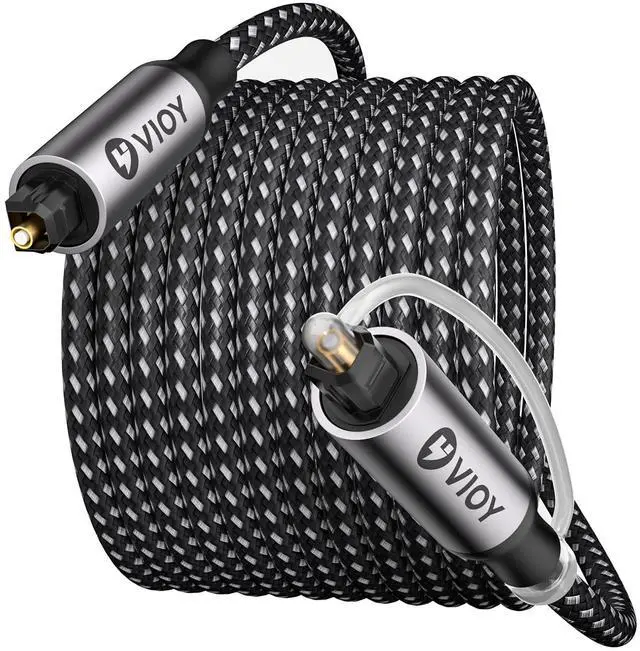 Main image of Optical Audio Cable 15 FT, TOSLINK Digital S/PDIF Fiber Optic Cord