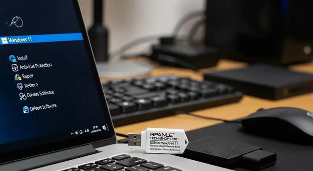 Alt view image 2 of 6 - Rpanle Tech-Shop-pro USB for Windows 11 Install Recover Repair Restore Boot USB Flash Drive, 64 Bit Systems Home&Professional, Antivirus Protection&Drivers Software, Fix PC, Laptop and Desktop