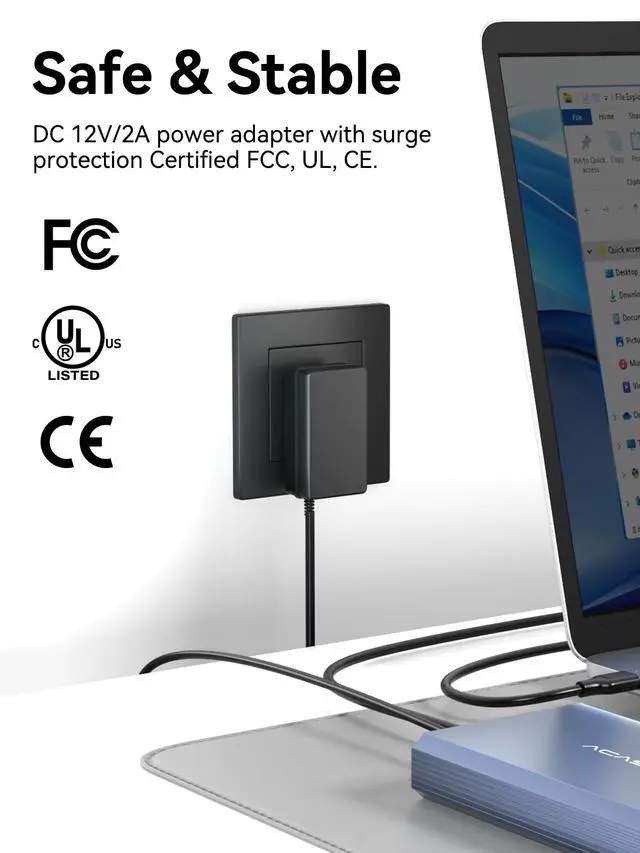 Alt view image 7 of 7 - 6Gbps Hard Drive Enclosure for 3.5/2.5 Inch SATA SSD HDD
