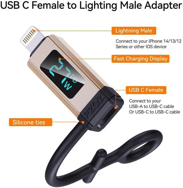 Alt view image 2 of 7 - MacBook Charger Cable, Support Data Transfer (2 Pack)