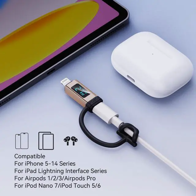 Alt view image 5 of 7 - MacBook Charger Cable, Support Data Transfer (2 Pack)