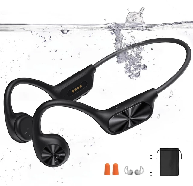 Main image of Bone Conduction Headphones for Swimming, Waterproof Swimming Headphones IPX8 Waterproof Earbuds for Swimming, Open Ear Earbuds With 32GB MP3 Mode,8H Playtime Bluetooth 5.4 for Running