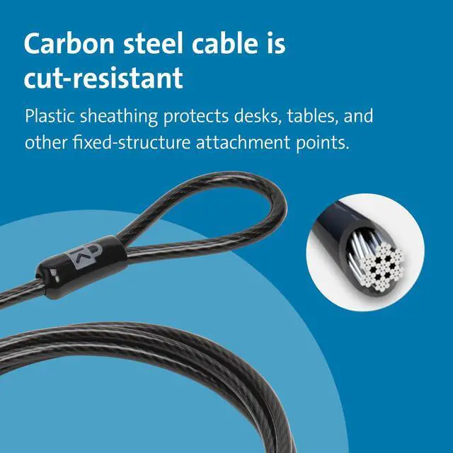 Alt view image 5 of 7 - N17 Dell Laptop Computer Lock, Combination Security Locking Cable (K68008WW) Black | Combination security locking cable, deters laptop theft, fits Dell laptop security slots