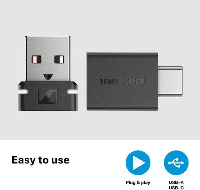 Alt view image 3 of 6 - Consumer Audio BTD 600 Bluetooth® Dongle - USB-A/USB-C Adapter with AptX Audio Codecs for Stable, Sound - Listen to Music, Make Calls, and Watch Videos