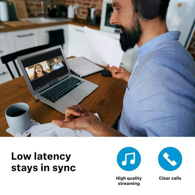 Alt view image 4 of 6 - Consumer Audio BTD 600 Bluetooth® Dongle - USB-A/USB-C Adapter with AptX Audio Codecs for Stable, Sound - Listen to Music, Make Calls, and Watch Videos