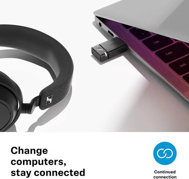Alt view image 6 of 6 - Consumer Audio BTD 600 Bluetooth® Dongle - USB-A/USB-C Adapter with AptX Audio Codecs for Stable, Sound - Listen to Music, Make Calls, and Watch Videos