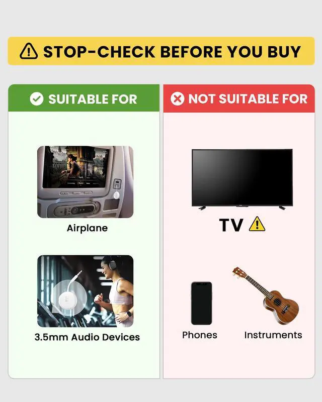 Alt view image 3 of 7 - SoundJet R1-25Hr Airplane Bluetooth Adapter for All AirPods