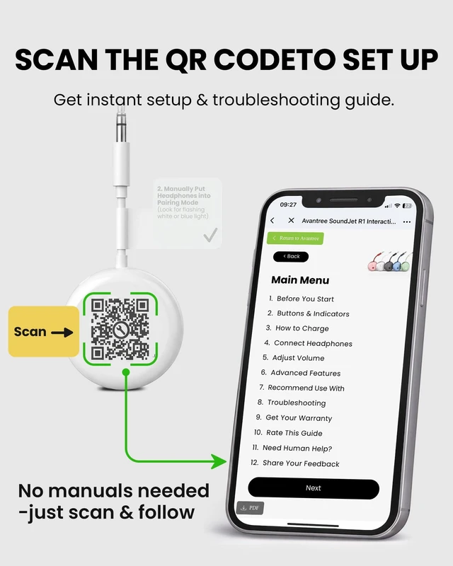 Alt view image 5 of 7 - SoundJet R1 25Hr Airplane Bluetooth Adapter for All AirPods | Qualcomm Chipset & aptX Adaptive, Wireless Audio Transmitter for Flight Travel, Works with Bose & Other Headphones