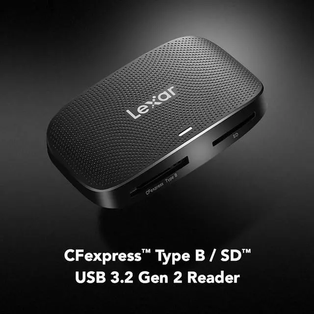 Alt view image 2 of 7 - Professional CFexpress Type B / SD USB 3.2 Gen 2 Reader, Transfer Speeds Up To 10Gbps, Designed for CFexpress Type B and SD Cards (LRW520U-RNBNG)