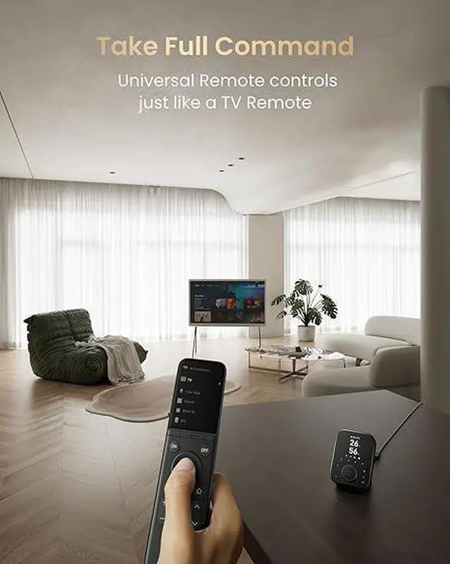 Alt view image 3 of 4 - Universal Remote Control with Hub 3, Multi-use Smart Remote with Customize App, Control 25 IR/Bluetooth Devices and 10 Scenes, Compatible with TV/AC/SwitchBot BLE Devices