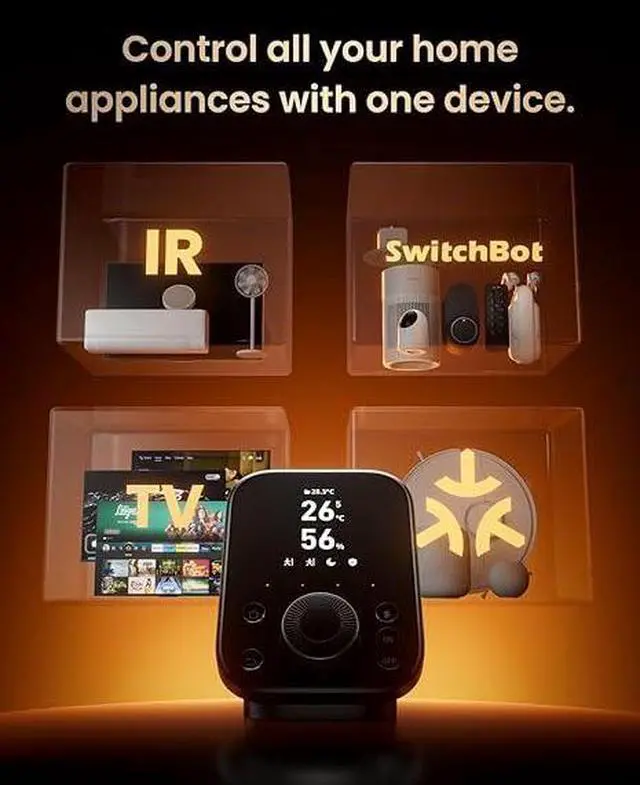 Alt view image 4 of 4 - Universal Remote Control with Hub 3, Multi-use Smart Remote with Customize App, Control 25 IR/Bluetooth Devices and 10 Scenes, Compatible with TV/AC/SwitchBot BLE Devices
