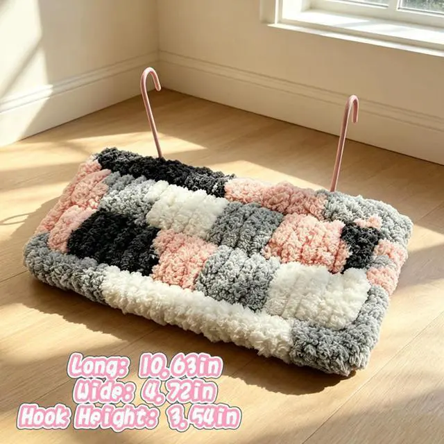 Alt view image 2 of 7 - Soft Plush Bird Nest Hanging Cage Bed, Warm Sleeping Platform for Parrot, Suitable for Parakeet, Lovebird, Budgie, Cockatoo and Macaw (Pink)