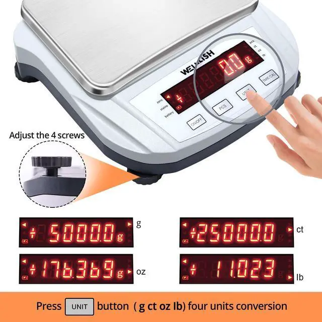 Alt view image 5 of 6 - Lab Scale 5000g/0.1g High Precision Digital Scale Analytical Balance Electronic Scale for Kitchen Lab Weighing