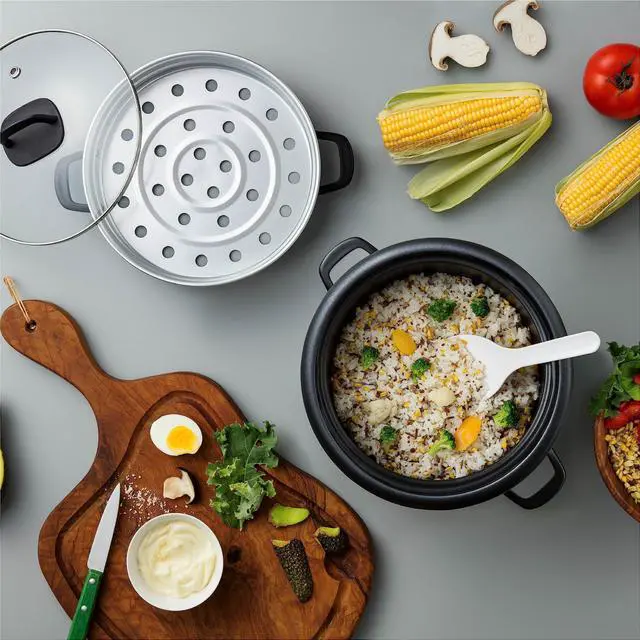 Alt view image 5 of 7 - 3-Cup (UnCooked) / 1.5Qt / 6-Cup Cooked Rice & Grain Cooker (ARC-743-1NGOR)