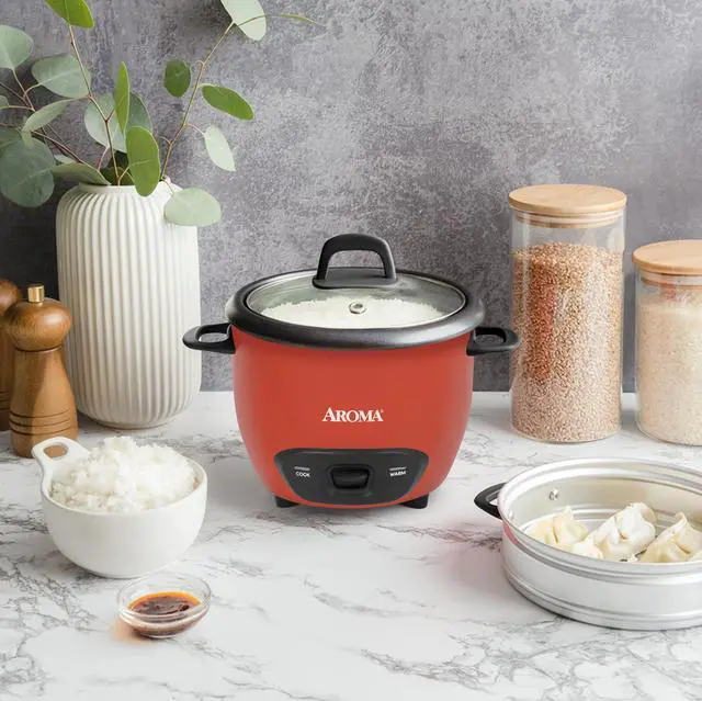 Alt view image 7 of 7 - 3-Cup (UnCooked) / 1.5Qt / 6-Cup Cooked Rice & Grain Cooker (ARC-743-1NGOR)