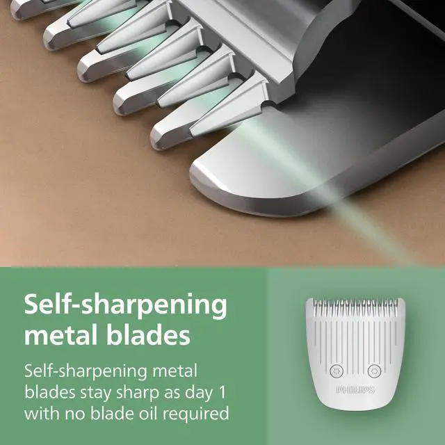 Alt view image 4 of 7 - Philips All-in-One 3000 Series 13 in 1 Trimmer for Men, Beard Trimmer & Head Hair Clipper, Full Metal Self-Sharpening Blades & 8 Length Settings, MG3939/50