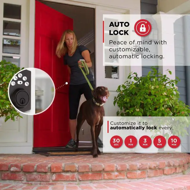 Alt view image 5 of 7 - Powerbolt 240 5-Button Keypad Venetian Bronze Traditional Electronic Deadbolt Door Lock, Featuring Convenient Keyless Entry, Customizable User Codes and Auto-Locking