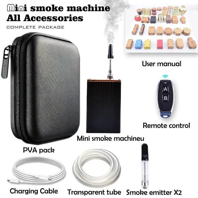 Alt view image 4 of 7 - Metal Smoke Machine,mini smoke machine for Photography, Parties, and Atmosphere Creation - Durable and Portable Fog Generator (black metal)