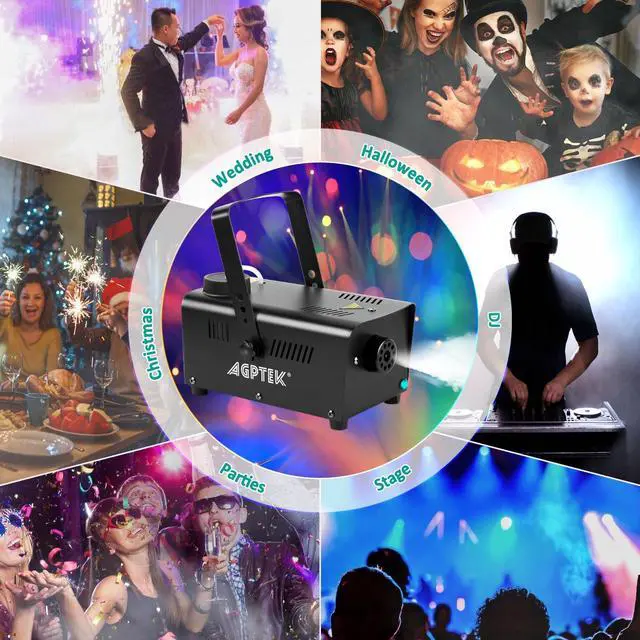 Alt view image 7 of 7 - Fog Machine, 500W Smoke Machine with Wireless Remote & Automatic Spray Function, Great for Halloween, Christmas, Wedding, Parties, DJ Performance & Stage Show