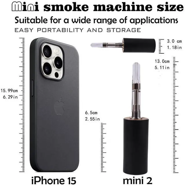 Alt view image 2 of 5 - Metal Smoke Machine,mini smoke machine for Photography, Parties, and Atmosphere Creation - Durable and Portable Fog Generator (small black metal)