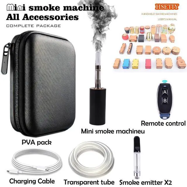 Alt view image 3 of 5 - Metal Smoke Machine,mini smoke machine for Photography, Parties, and Atmosphere Creation - Durable and Portable Fog Generator (small black metal)