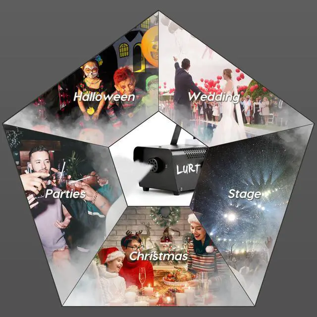 Alt view image 7 of 7 - Fog Machine 500W Mini Smoke machine with Wireless Remote Control and Auto Mode Portable for Parties,Outdoor,Halloween,Wedding,Stage,Effect,indoor,Disco and Disinfection 2000CFM,Fuse Protection