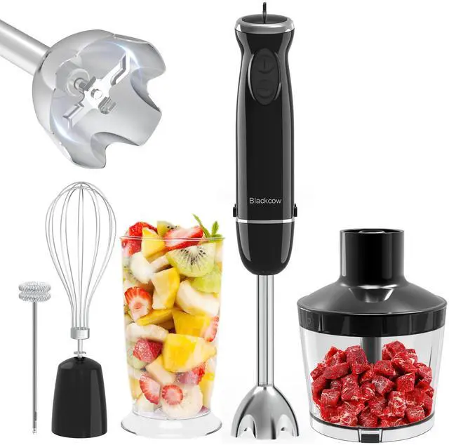 Main image of Immersion Blender Set for Kitchen,500W Extra Quiet Emulsion Blender Handheld,12 Speed Electric Hand Mixer with BPA Free Attachments:Chopper Bowl,Whisk,Milk Frother,Measuring Cup